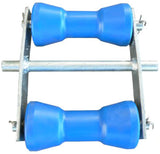 Blue Double Keel Roller Assembly Bracket